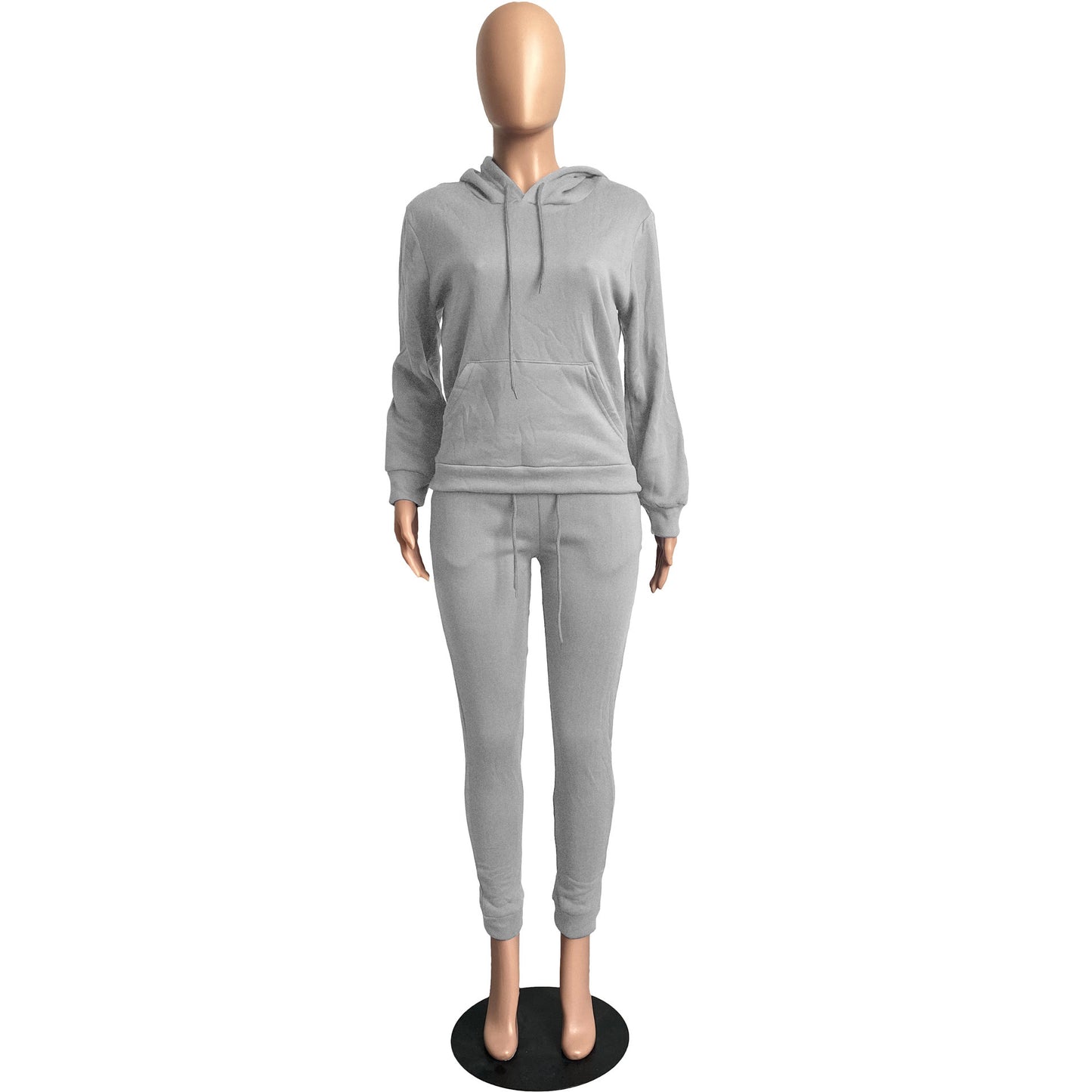 Autumn And Winter Plus Fleece Hooded Sweater Two-piece Casual Sports Suit Women