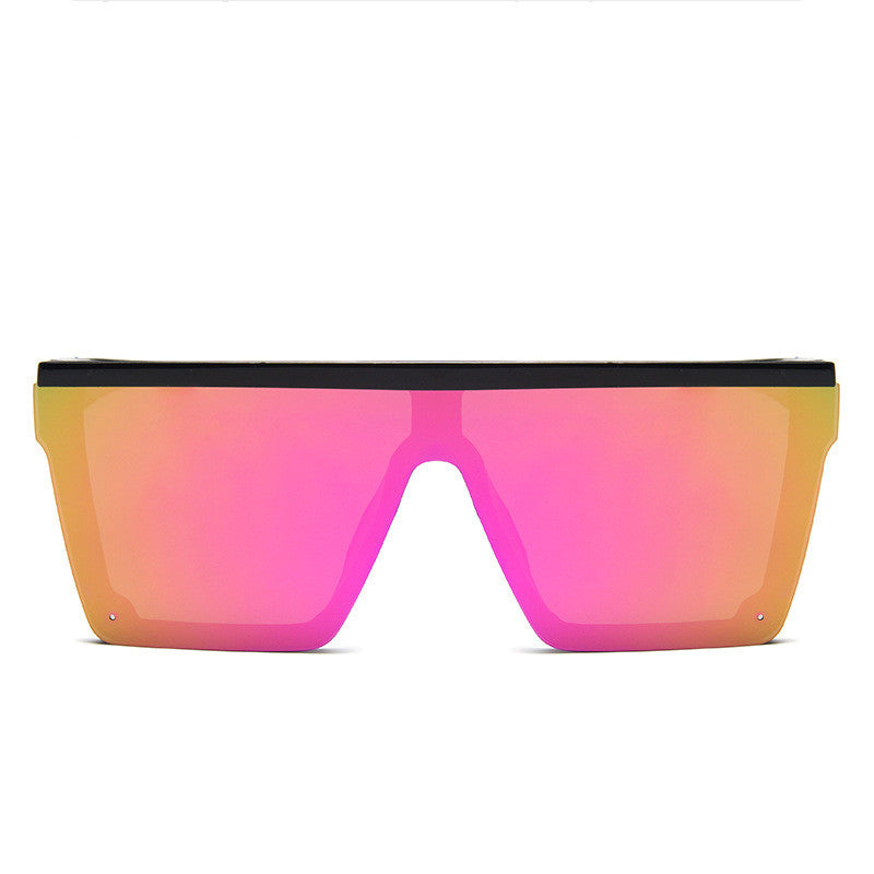 Trendy Big Box Personality One-piece Retro Sunglasses For Men and Women Street Shooting